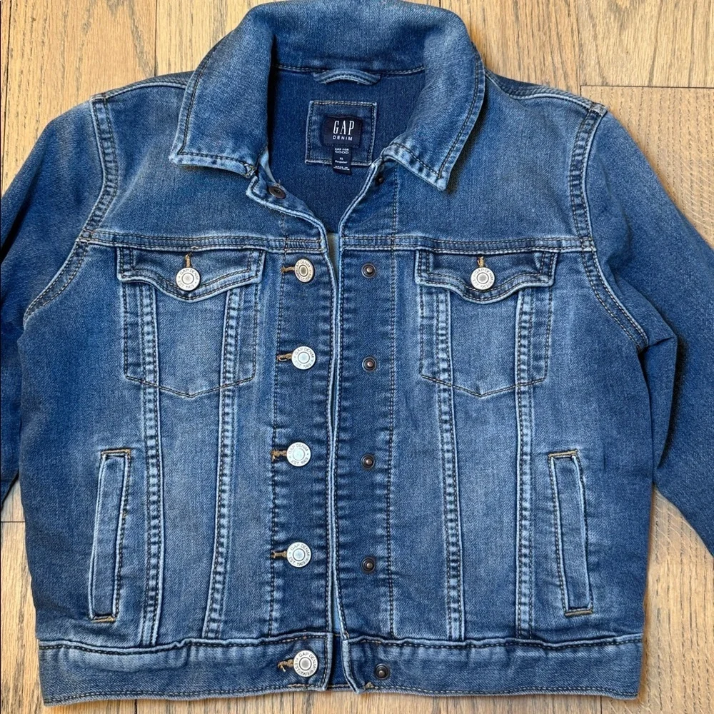 GAP Kids Girls Classic Denim Blue Jean Jacket Size X-Large